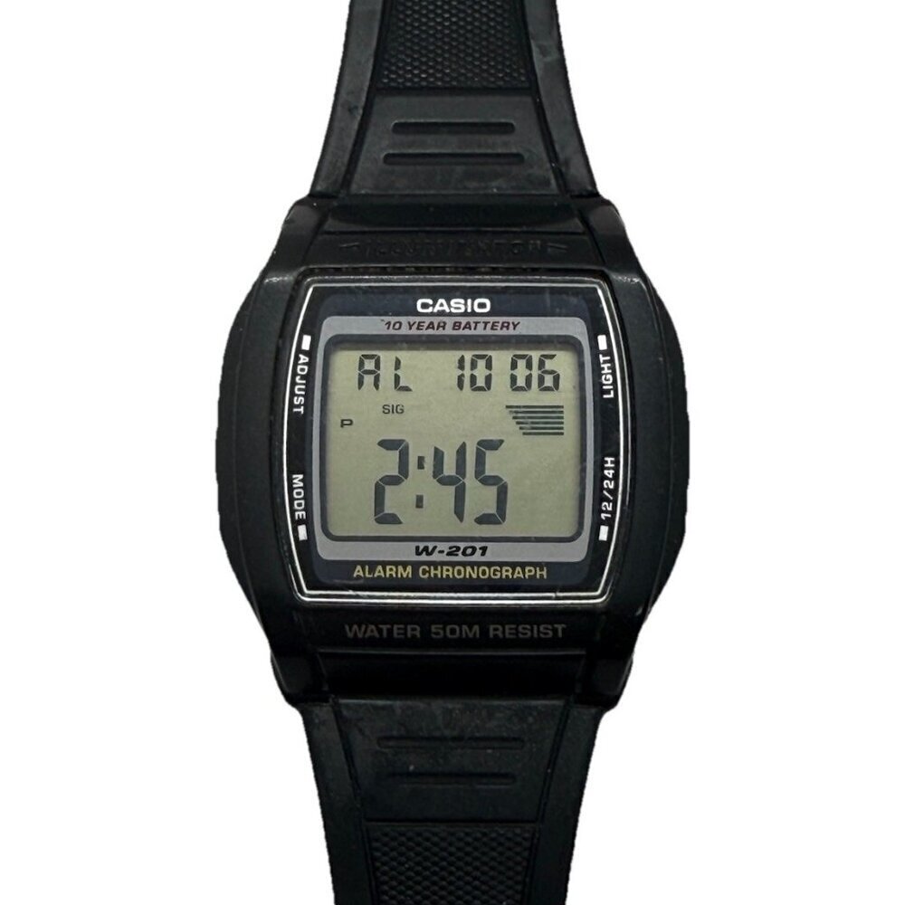 Casio Illuminator 2879 W-201 Digital Alarm Chronograph Dual Time Calendar Watch